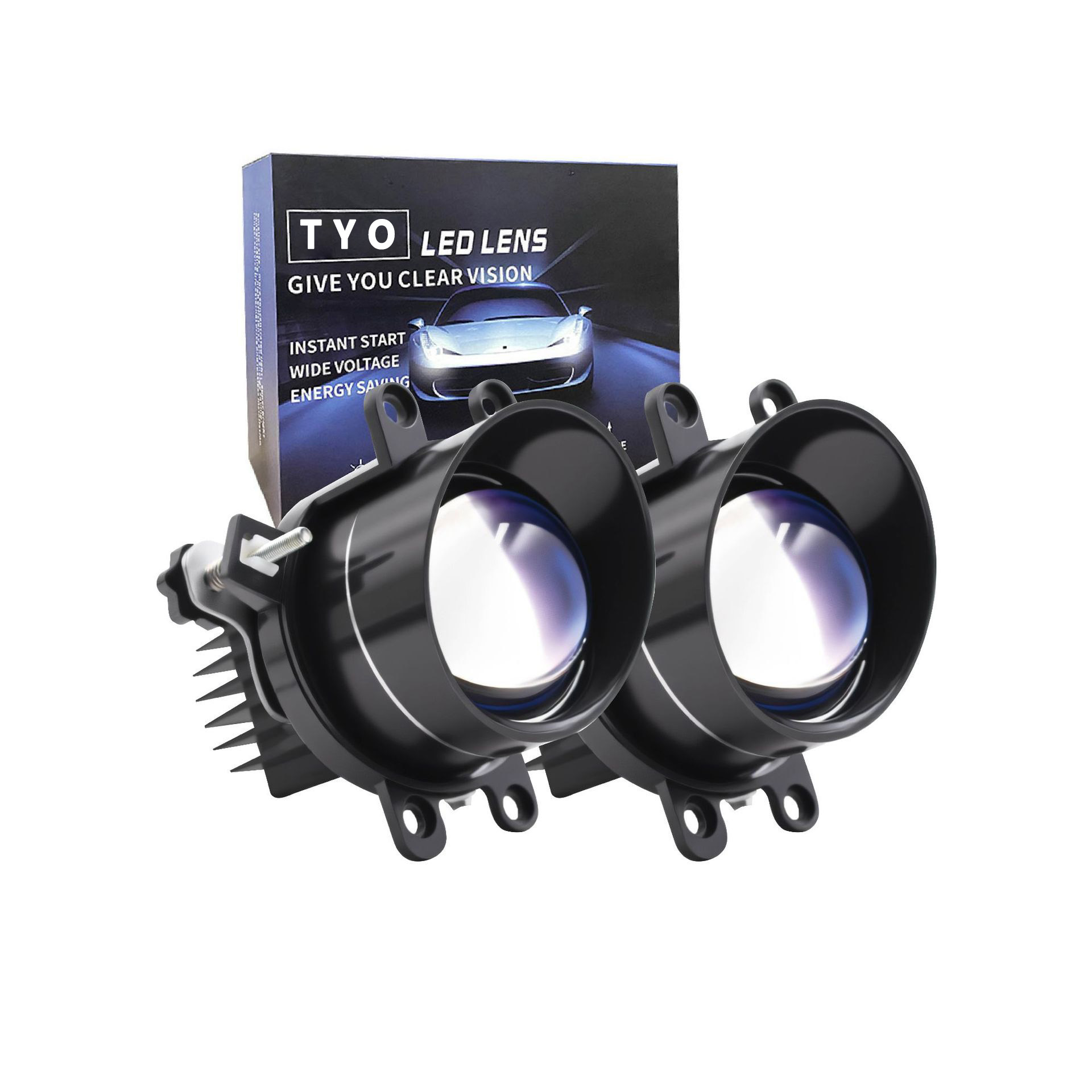 General Motors Toyota LED fog light J7 tri-color fog light high-definition lens view 4