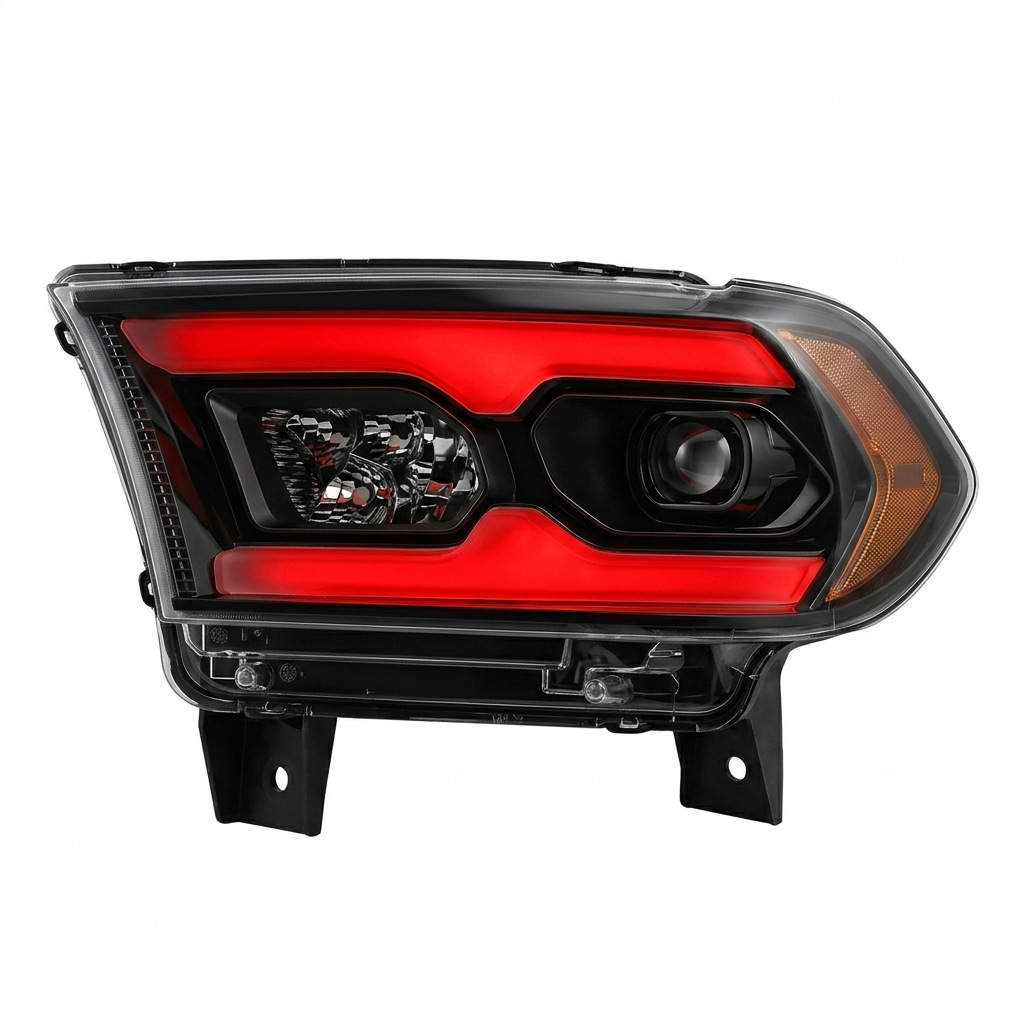 2016-2020 Dodge Durango modified LED headlight assembly view 4