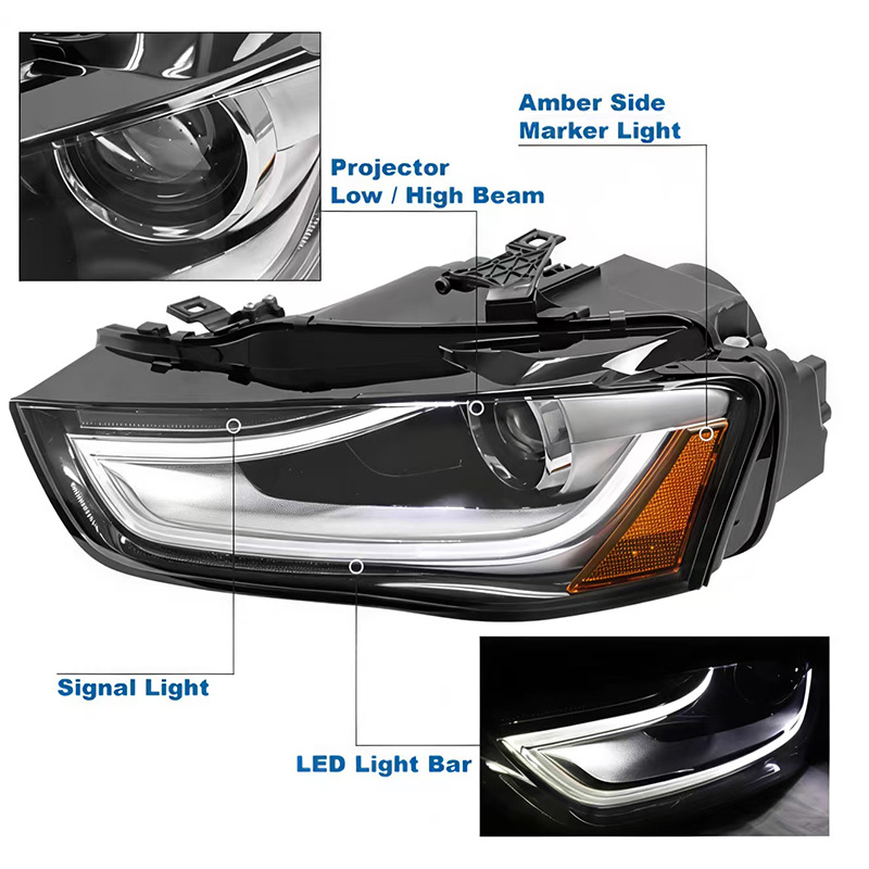13-15 Audi A4 Xenon Headlight Assembly A4 2013-2015
