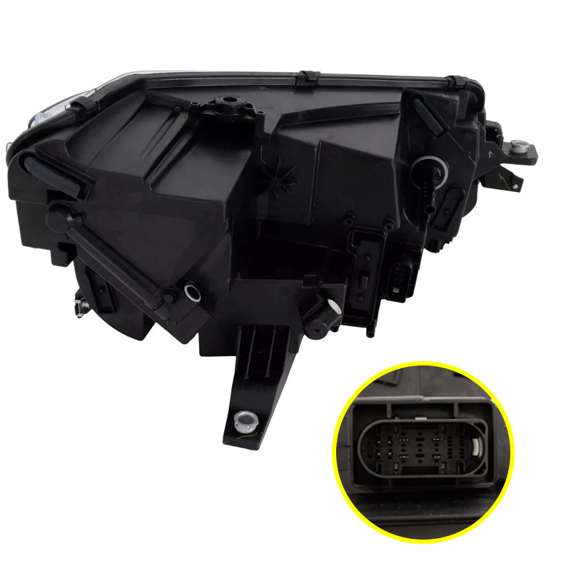 Volkswagen halogen headlight housing assembly 2022-2025 view 3