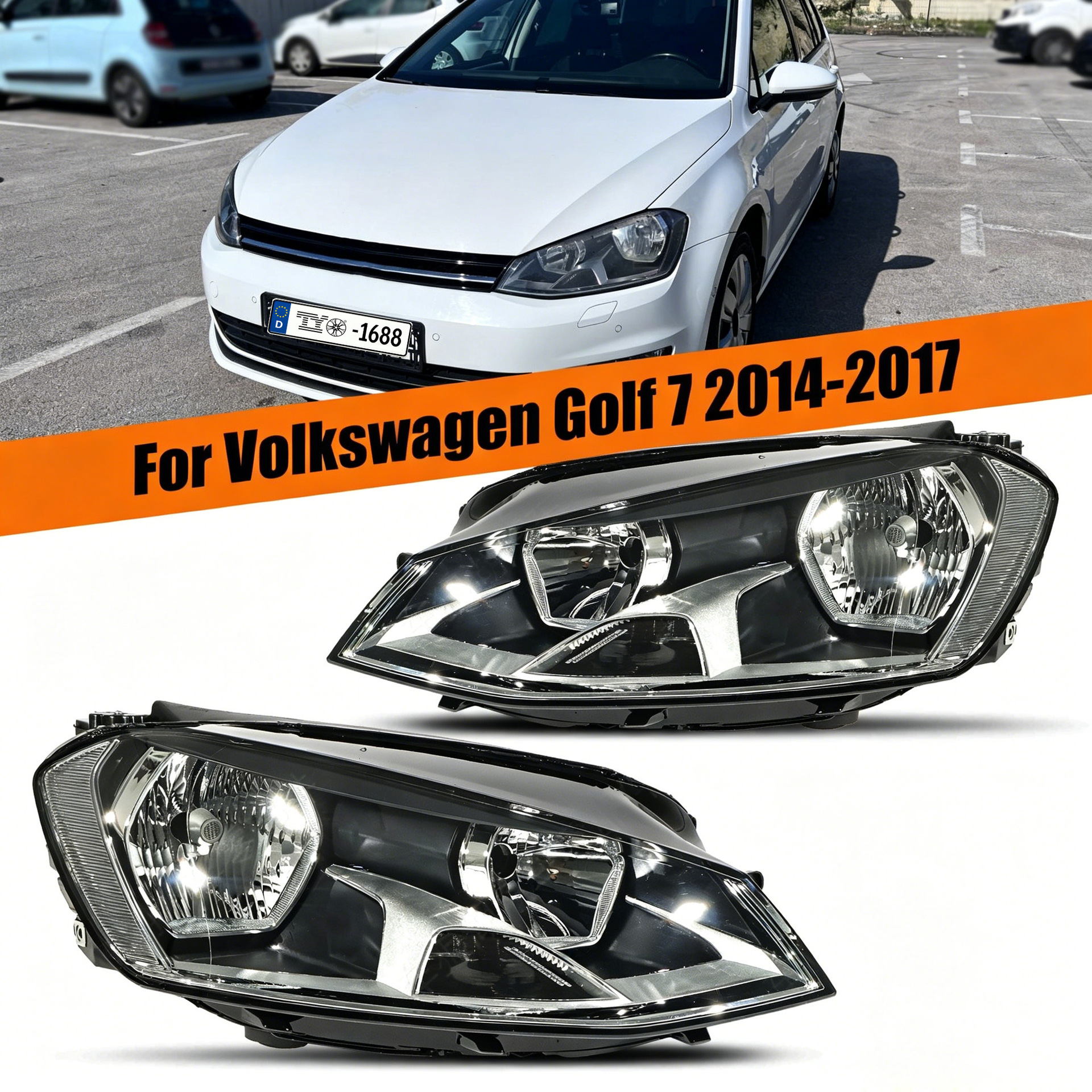Volkswagen Halogen Headlight Assembly Golf