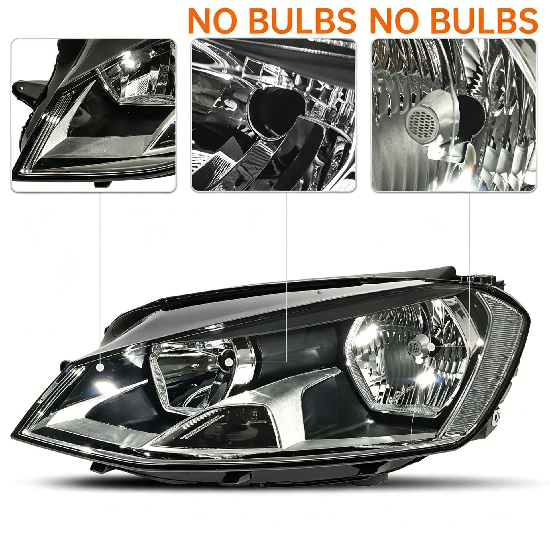 Volkswagen Halogen Headlight Assembly Golf view 2