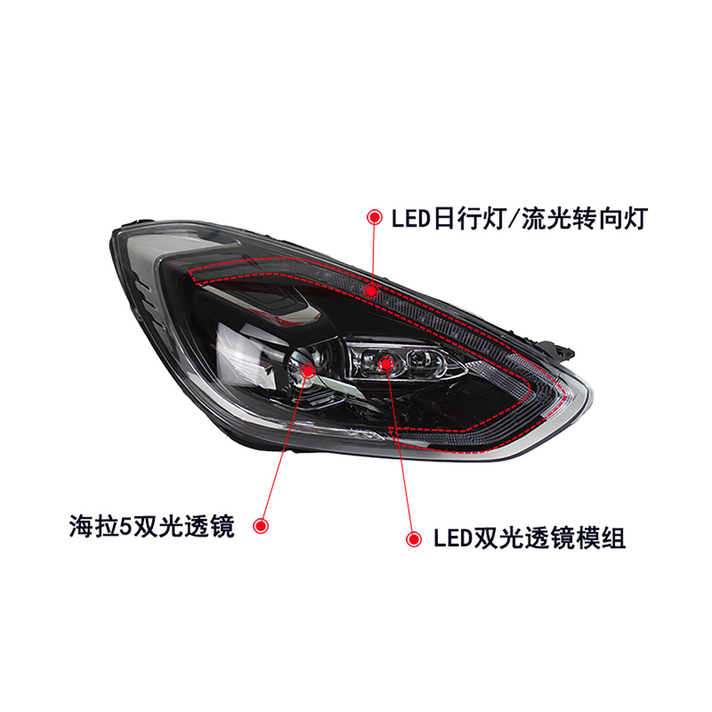 2019 Ford Escort (New) LED headlight for 2019-2020 view 2