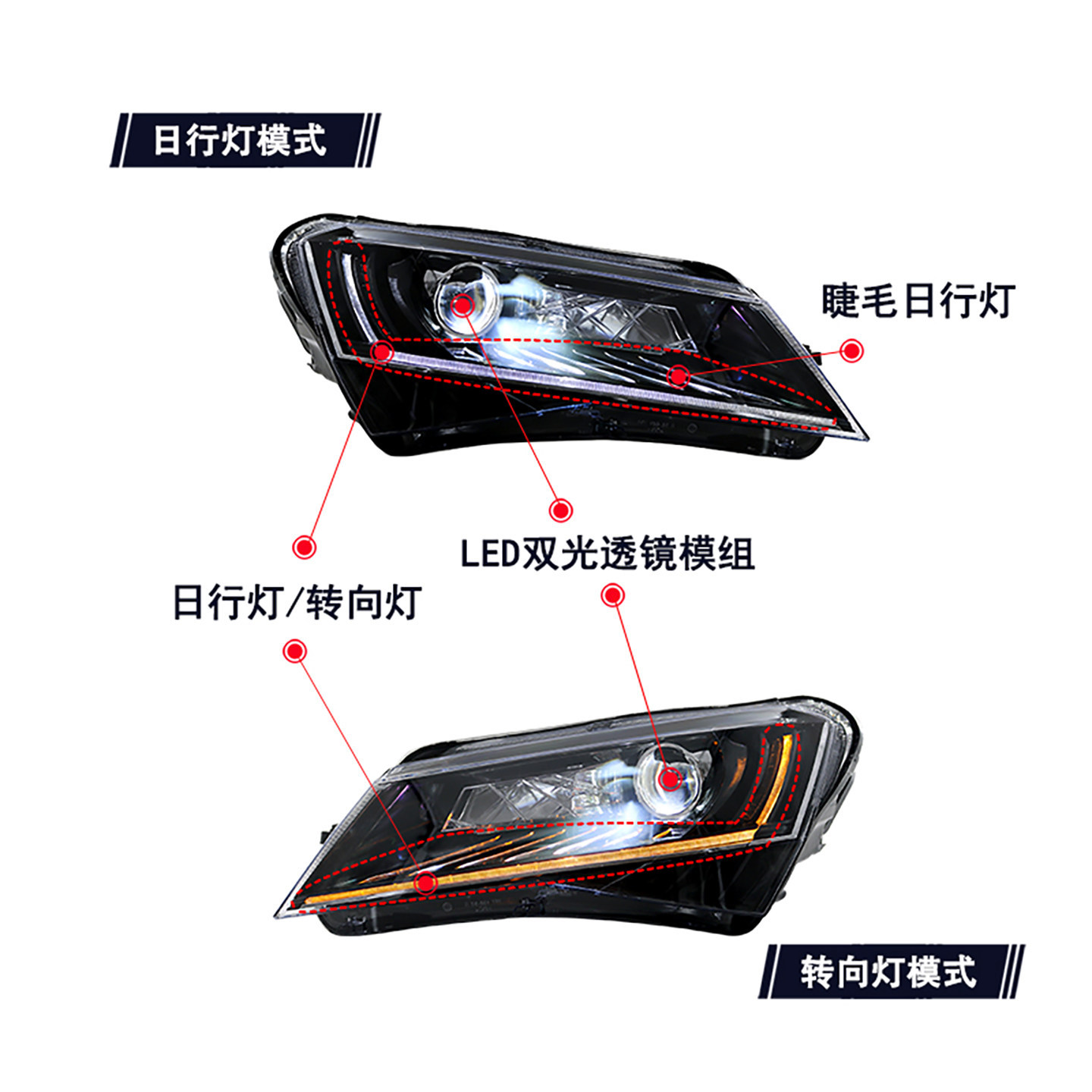 Skoda Superb LED Headlight 2016-2018 view 2