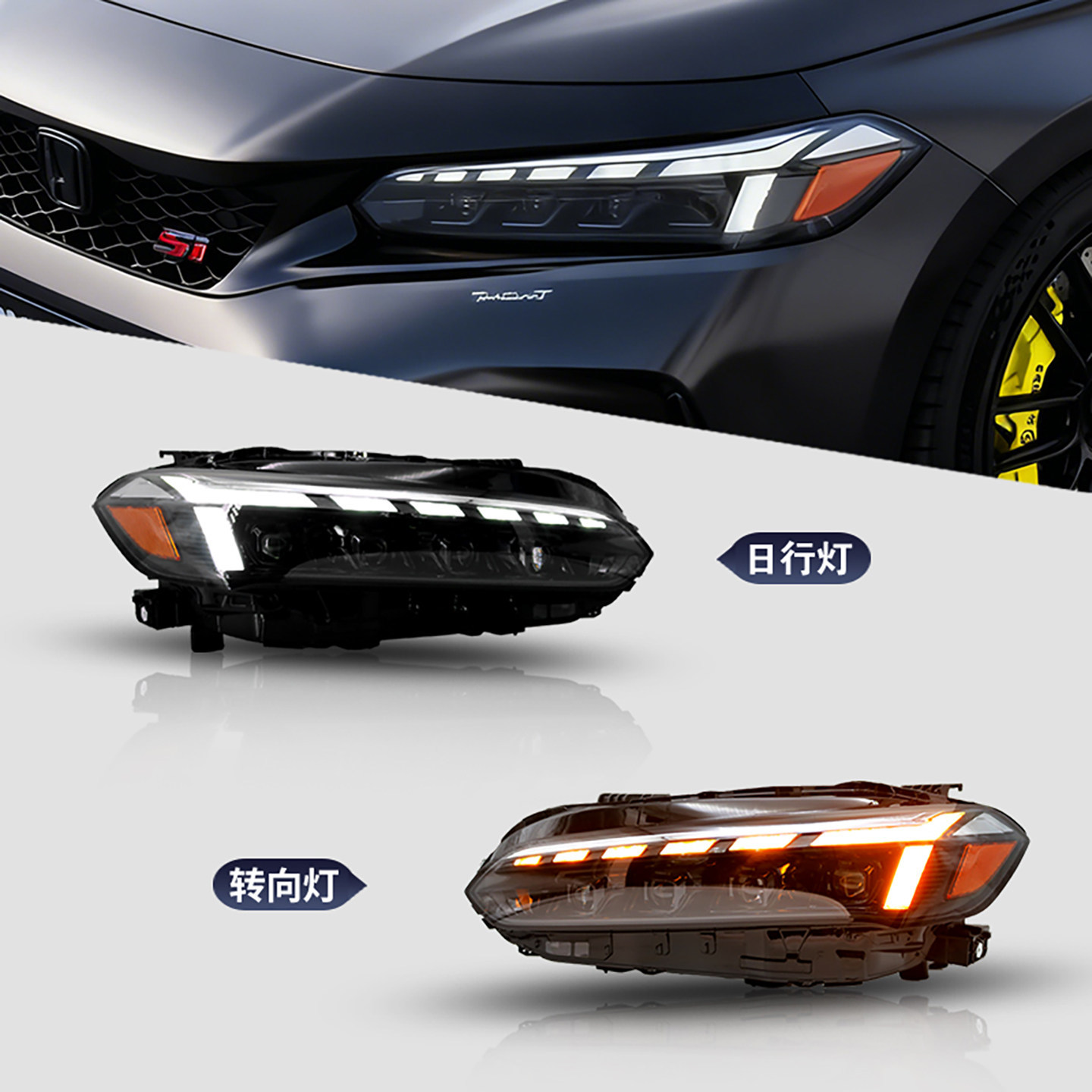 Eleventh-generation Honda Civic LED headlamp 2022-2025 view 2
