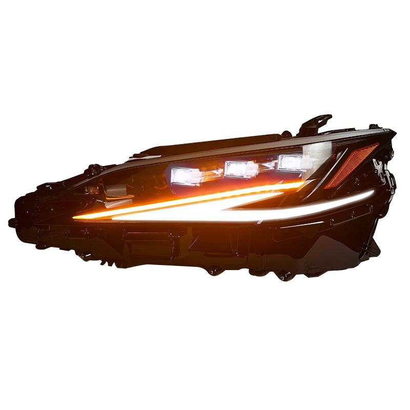 Lexus ES triple-eye LED headlight view 4
