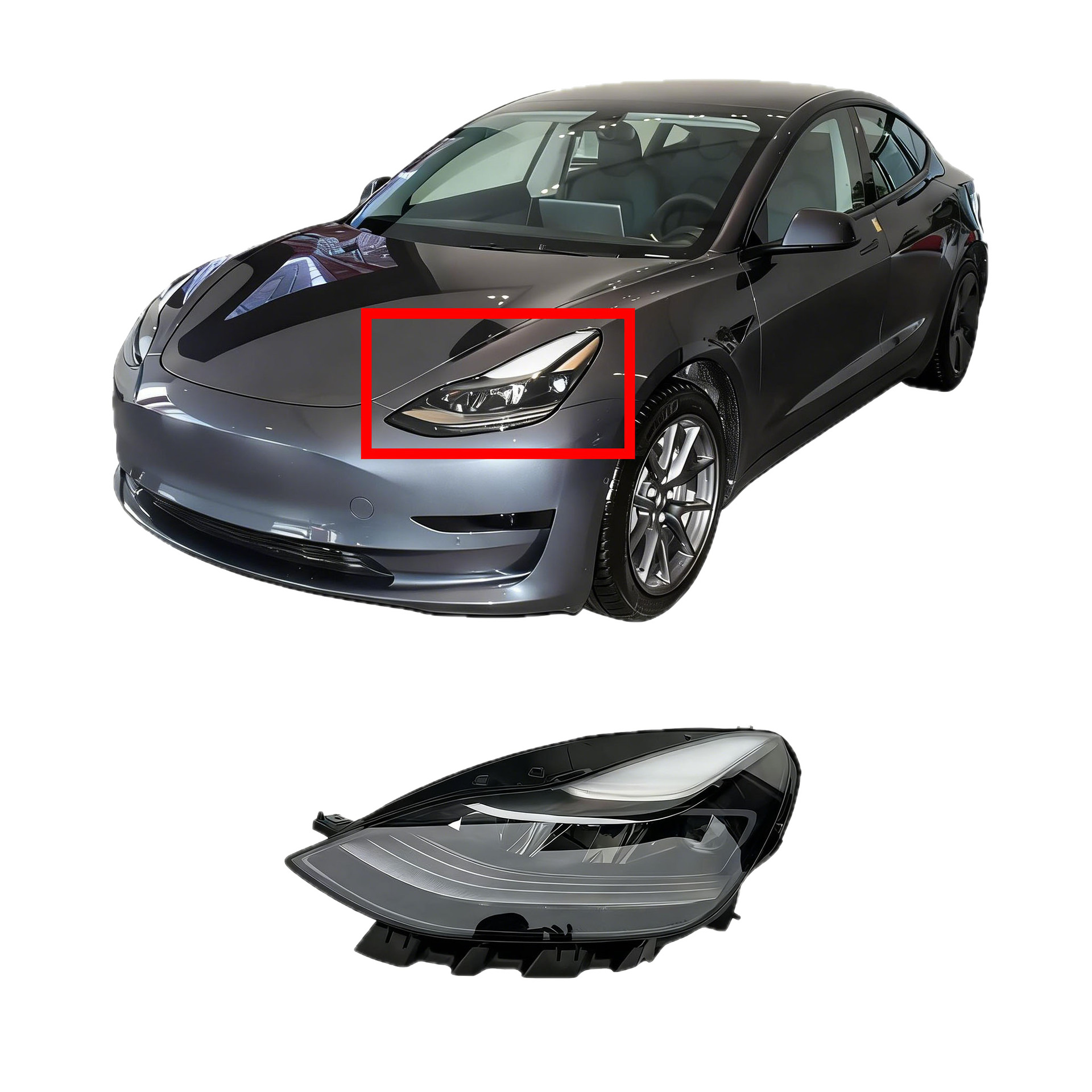 Tesla LED Headlight for Model 3 view 4