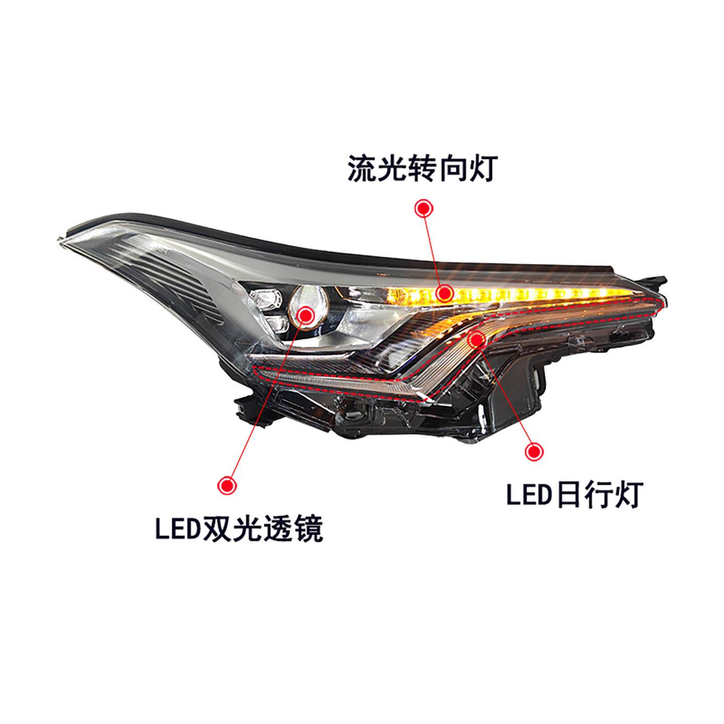 Toyota LED headlight 2018-2020 view 2