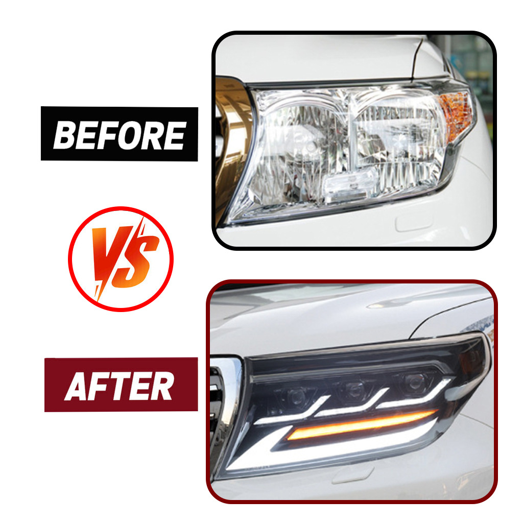 2007-2015 Toyota Land Cruiser LC200 LED headlight C200 2007-2015 view 3