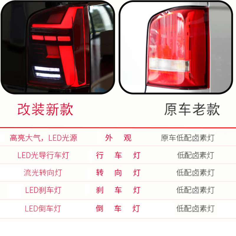 Volkswagen LED tail lamp 2003-2014 Multivan T5 tail light modification view 3