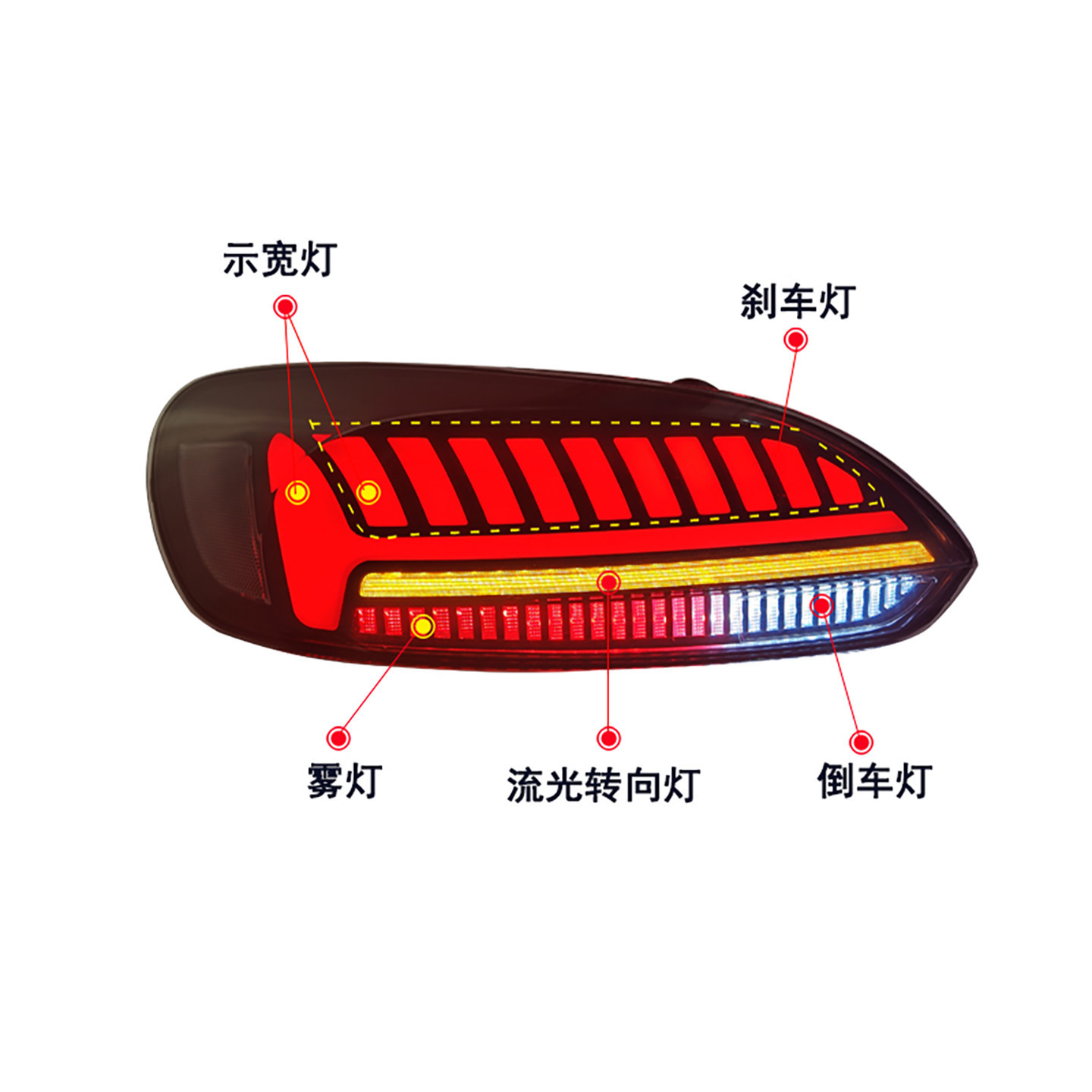 Volkswagen LED tail light view 3